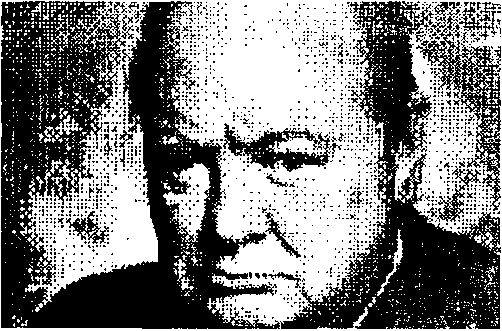 Изображение, созданное с помощью матричного принтера, иллюстрирующее изменение плотности точек, образующих узор, в результате чего получаются темные и светлые участки (перепечатано с разрешения Apple Computer, Inc.)