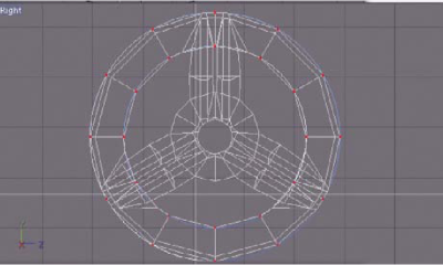 Привязка вершин диска к кругообразным сплайнам