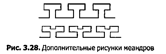 Рисование сложных меандров