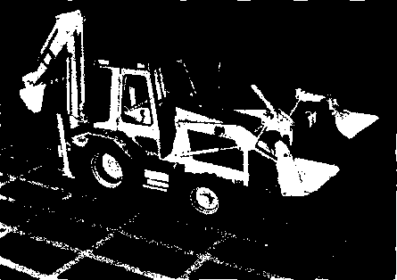 Изображение трактора на обычном мониторе (перепечатано с разрешения Национального центра суперкомпьютерных приложений Иллинойского университета в Урбана-Шампейн и компании Caterpillar. Inc.)