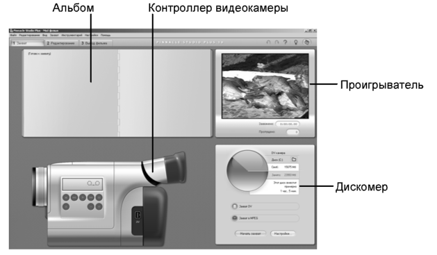 Интерфейс программы в режиме цифрового захвата видео